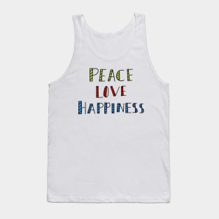 'Peace, Love, Happiness' Tank Top